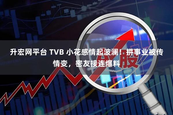 升宏网平台 TVB 小花感情起波澜！拼事业被传情变，密友接连爆料
